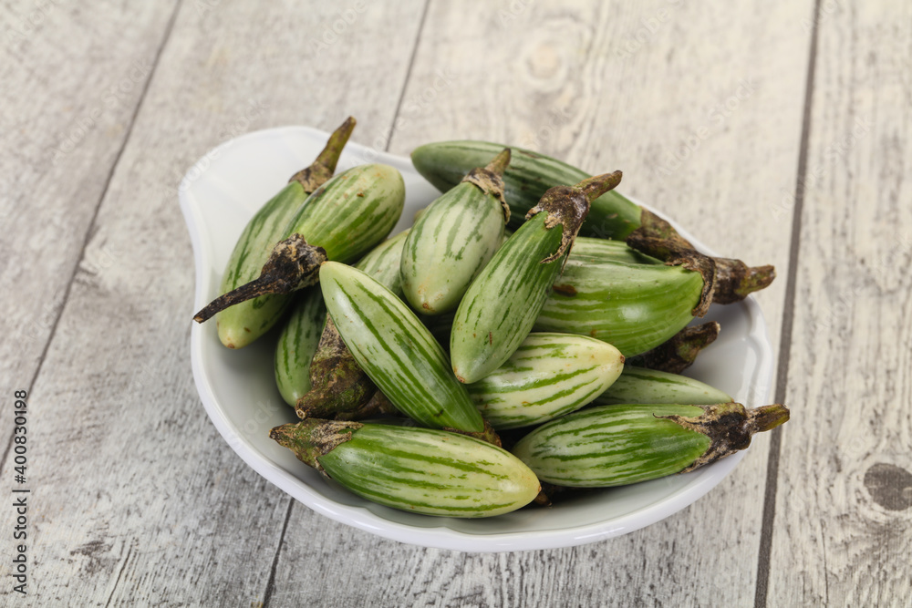 Green asian eggplant Green asian eggplant