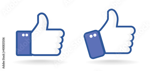 Flat like icon. Vector icon hand