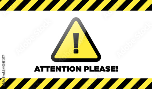 Black and yellow line striped background. Caution tape