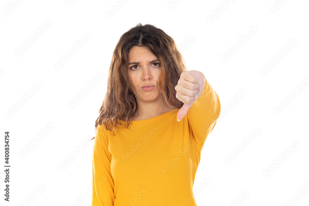 Beautiful woman with wavy hair Beautiful woman with wavy hair