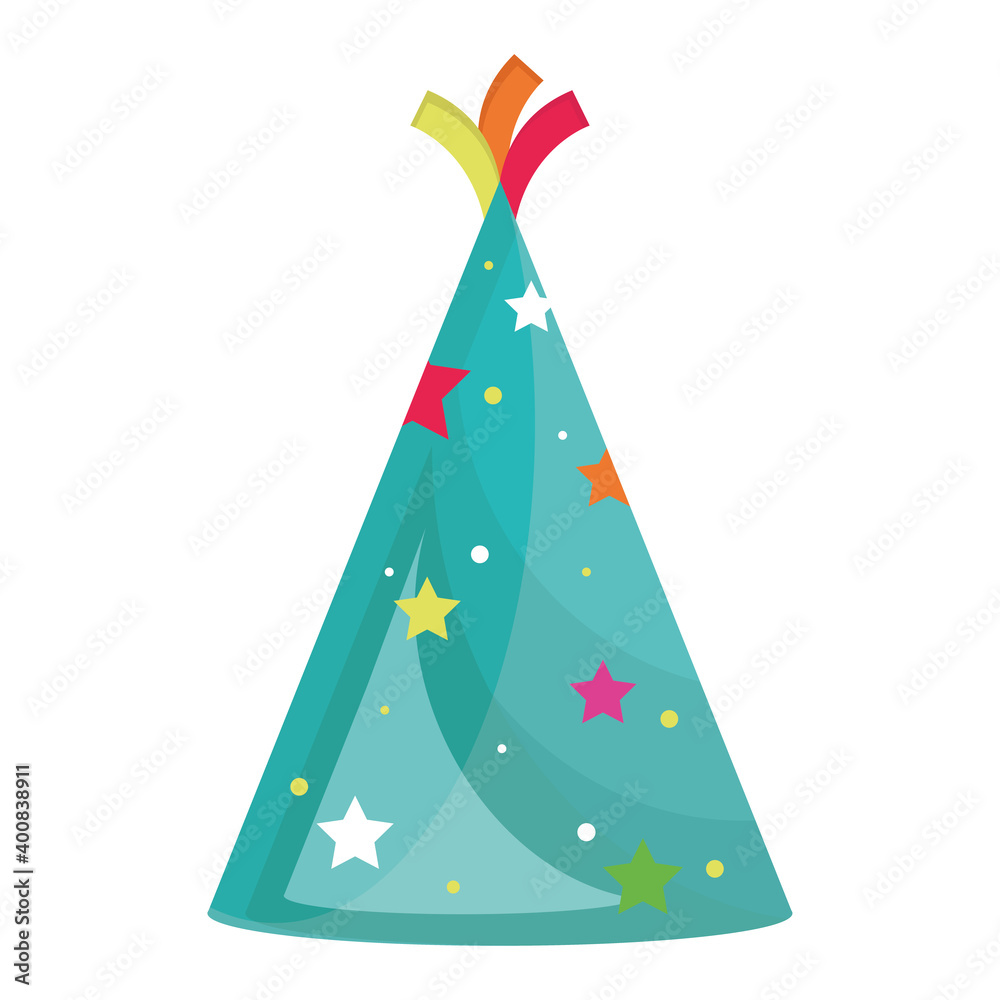 party hat cone happy birthday icon vector illustration design Stock ...