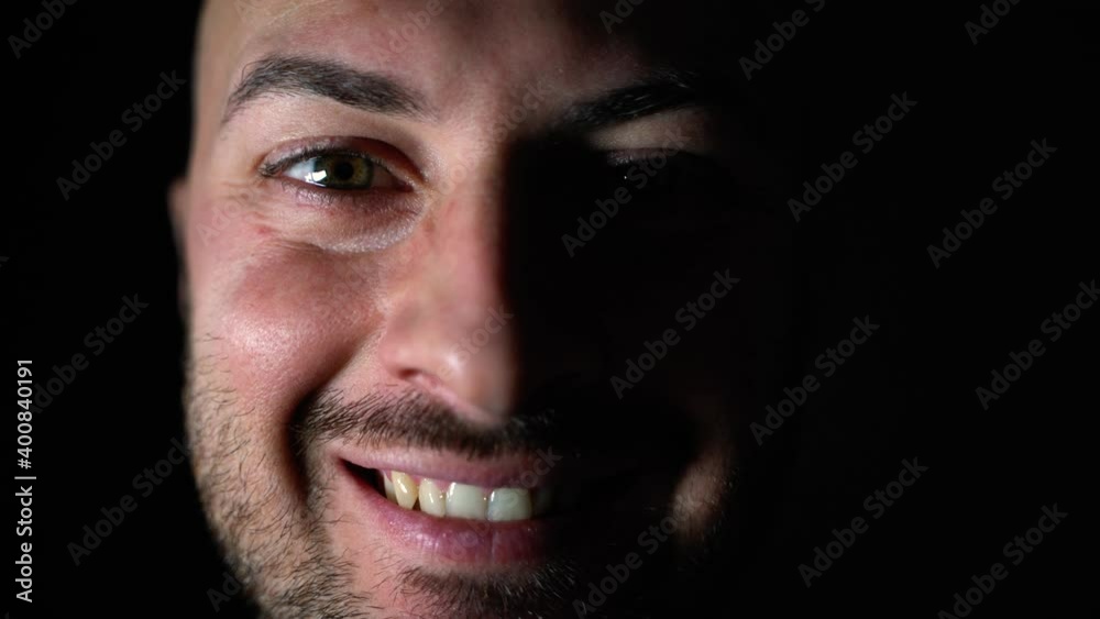 Portrait, closeup caucasian boy with green eyes smiling looking at camera Portrait, closeup caucasian boy with green eyes smiling looking at camera