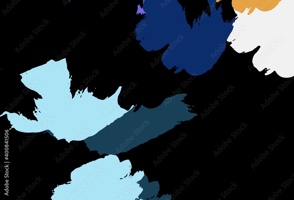 Dark Blue, Yellow vector texture with abstract forms.