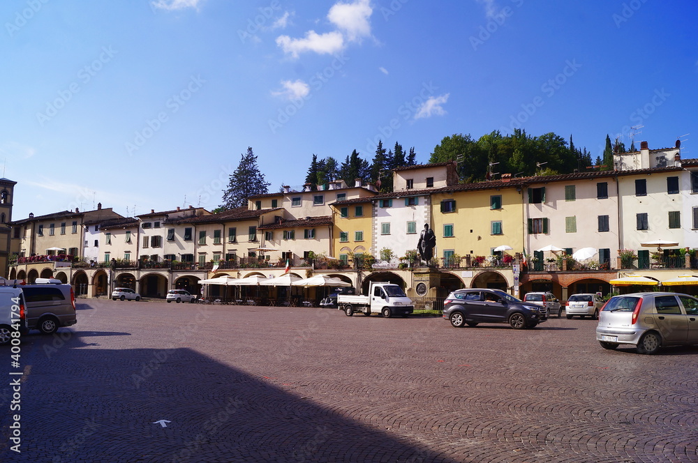 Matteotti square in Greve in Chianti, Tuscany, Italy