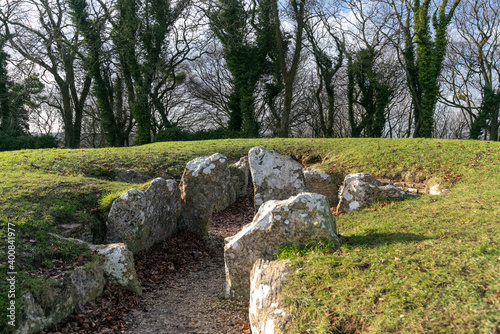 Ancient stones marking a burial mound