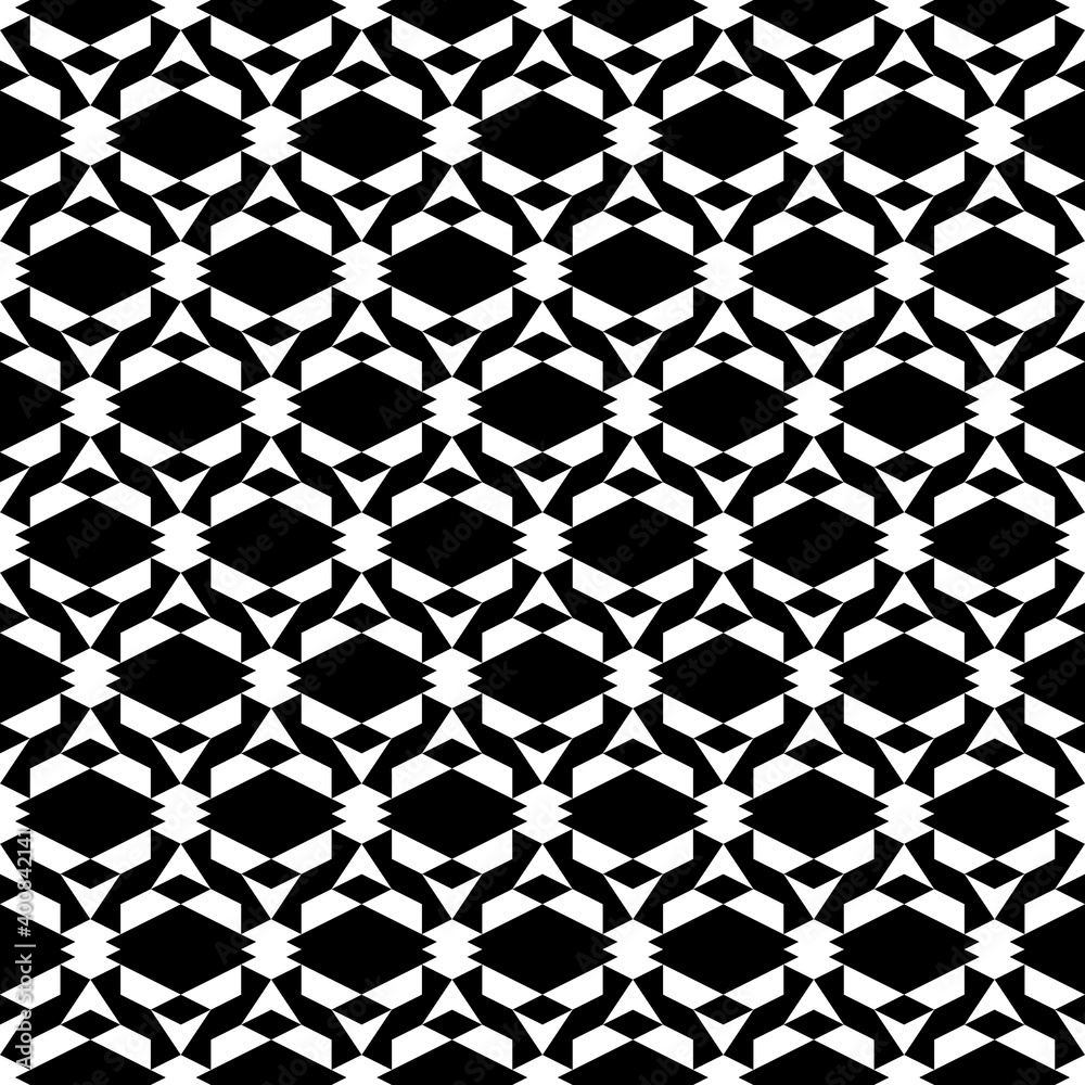 Seamless pattern. Trapeziums, figures ornament. Polygons motif. Geometric wallpaper. Abstract background. Digital paper, textile print, web design. Geometrical backdrop. Vector artwork Seamless pattern. Trapeziums, figures ornament. Polygons motif. Geometric wallpaper. Abstract background. Digital paper, textile print, web design. Geometrical backdrop. Vector artwork