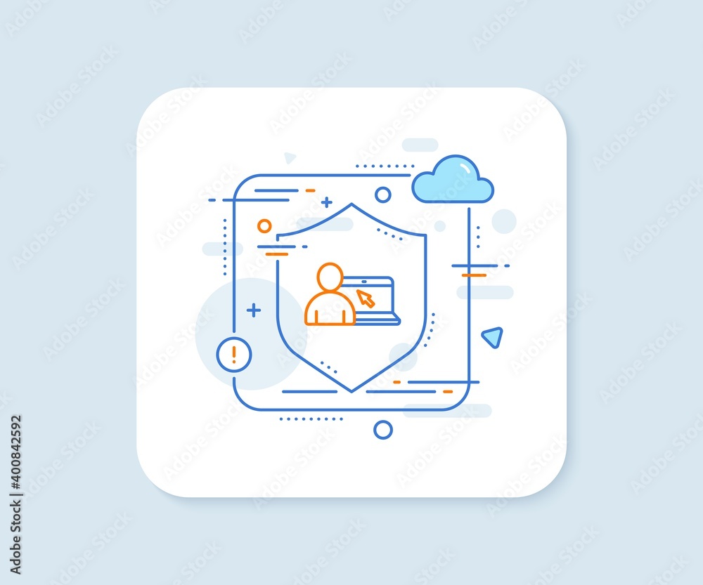 Online Education line icon. Abstract vector button. Notebook or Laptop with mouse cursor sign. Internet Lectures symbol. Online Education line icon. Protect shield concept. Vector Online Education line icon. Abstract vector button. Notebook or Laptop with mouse cursor sign. Internet Lectures symbol. Online Education line icon. Protect shield concept. Vector