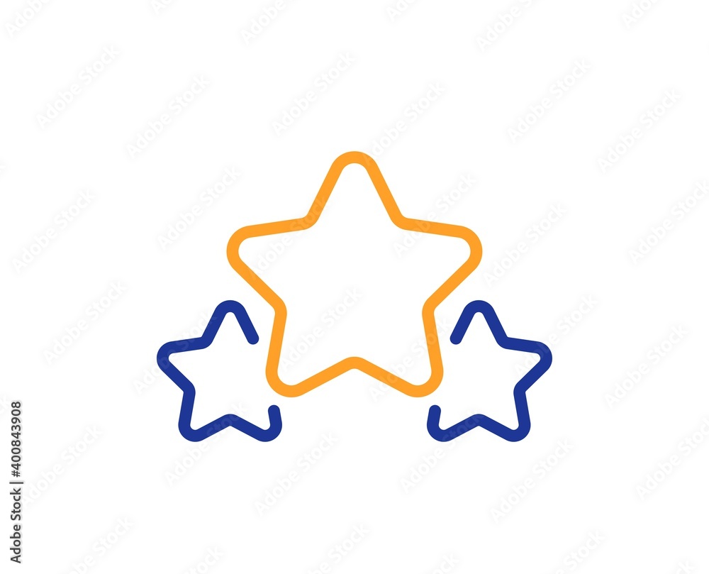 Stars line icon. Best ranking sign. Rating symbol. Quality design element. Line style stars icon. Editable stroke. Vector Stars line icon. Best ranking sign. Rating symbol. Quality design element. Line style stars icon. Editable stroke. Vector