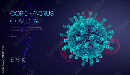 Covid 19 coronavirus concept. Healthcare medical background microbiology. Global pandemic background. Pandemic, flu, corona medicine concept.