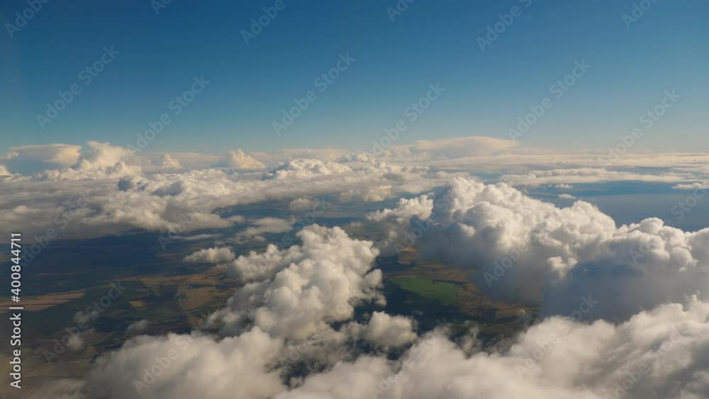 Aerial view of cloudscape from high altitude. Aerial view of cloudscape from high altitude.