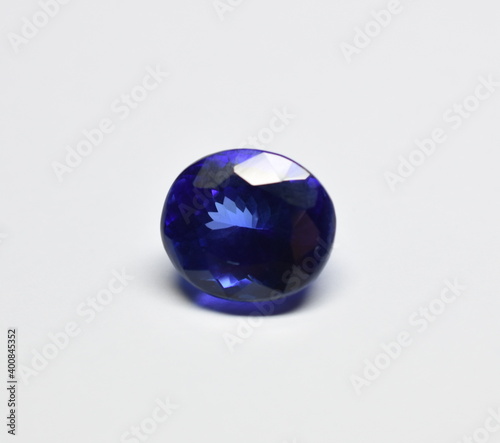 Tanzanite natural and facet cut gemstone