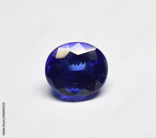 Tanzanite natural and facet cut gemstone