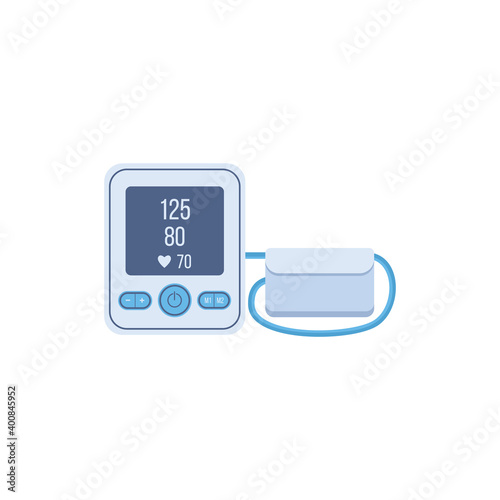Digital device for measuring arterial blood pressure a vector illustration