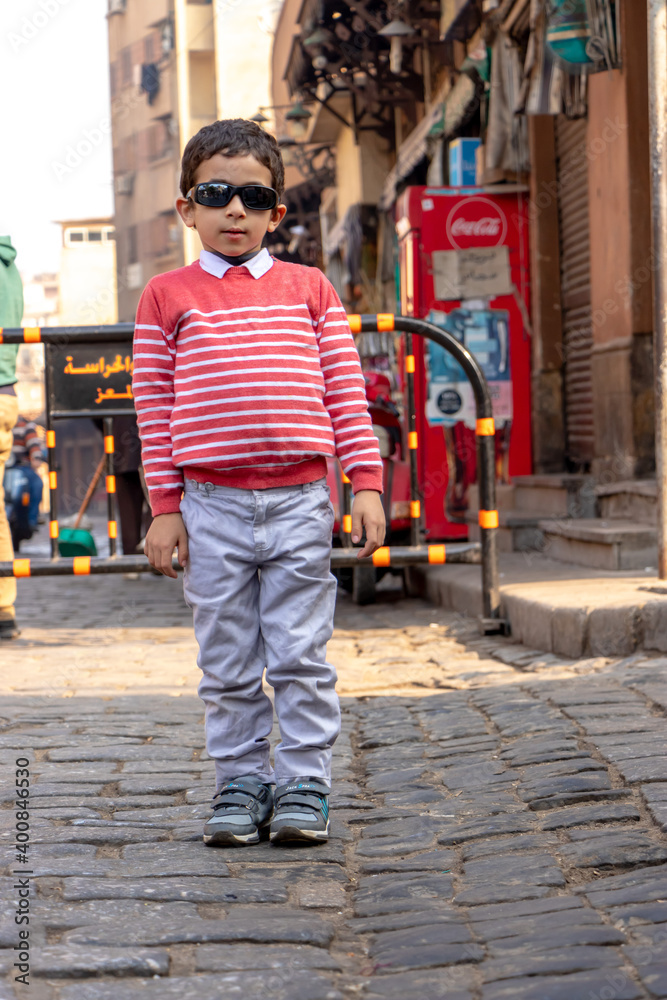 cute kid in el Meiz street, Cairo, Egypt