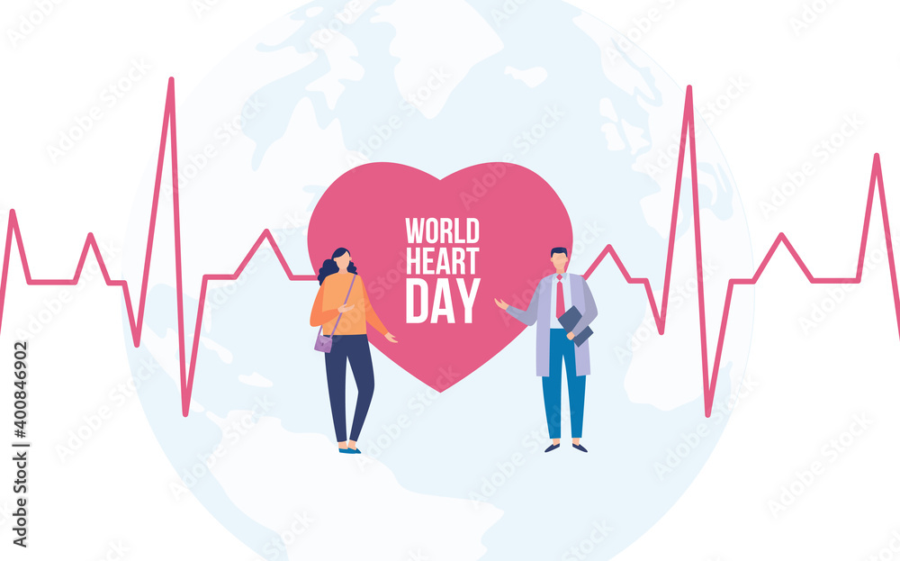 Vector illustration with concept of World heart day. Vector illustration with concept of World heart day.