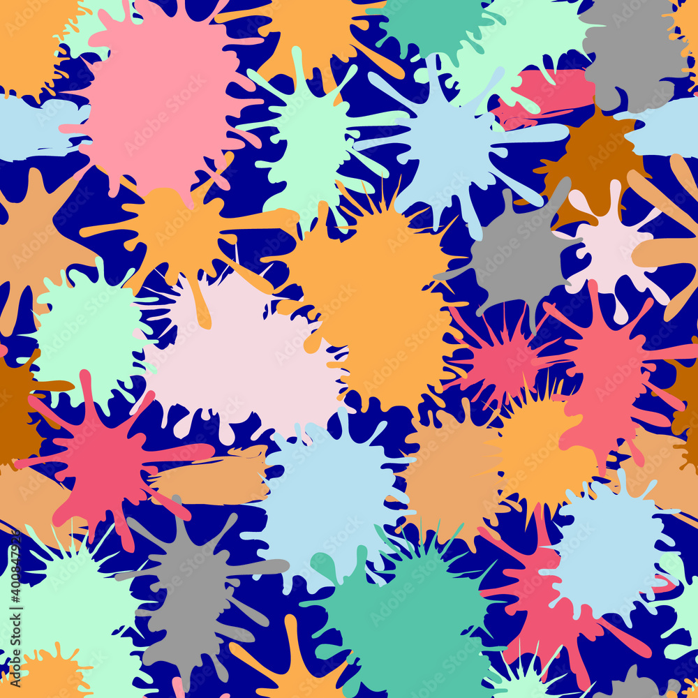 Obraz premium Multi-colored blots as a background. Seamless image can be used for any design.Vector image