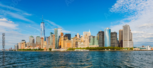 Manhattan panoramic skyline. New York City, USA. © resul