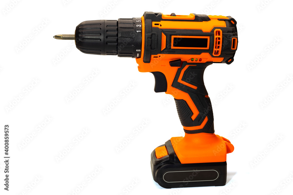 Cordless combi drill for used as normal drill, impact drill and screw driver. Power tool.