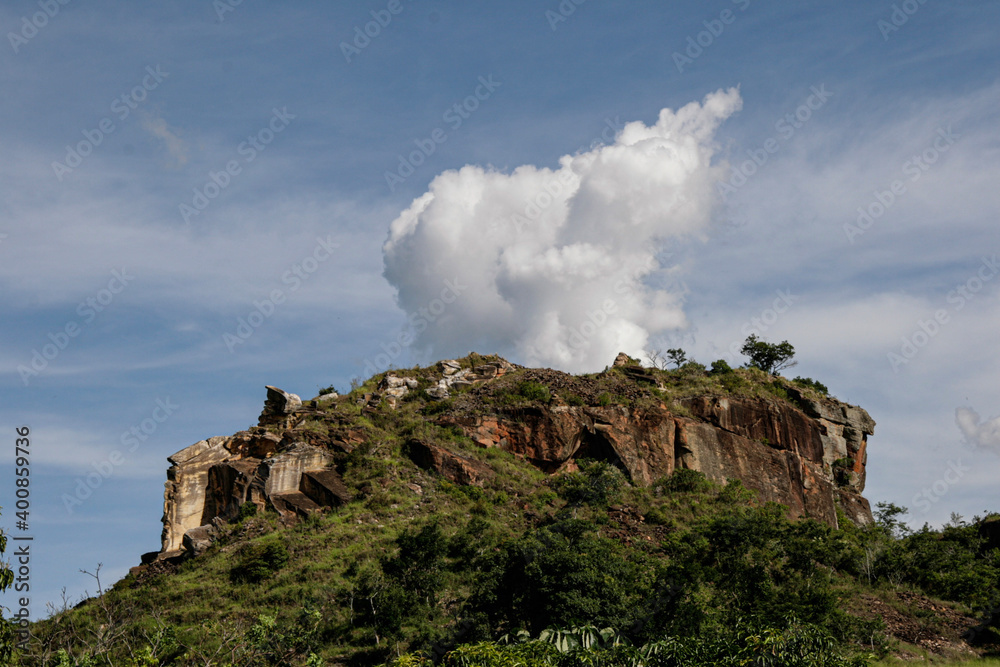 clouds over the mountains