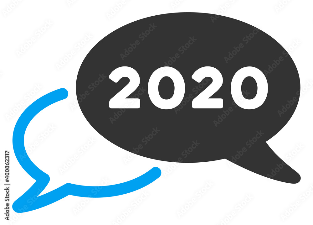 Vector 2020 webinar illustration. An isolated illustration on a white background.