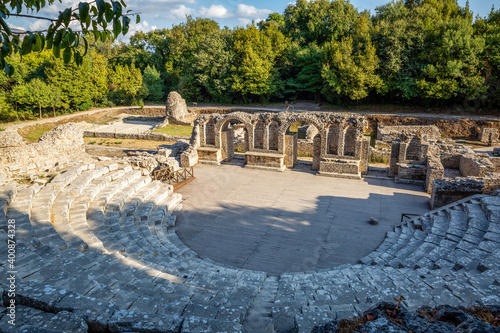 Albania, Vlore County, Butrint, Ancient Theatre of Buthrotum photo