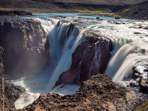 Long exposure of Sigoldufoss waterfall photo