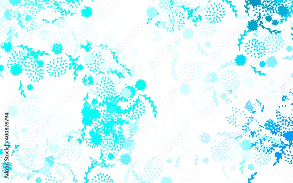 Light Green vector abstract design with flowers Light Green vector abstract design with flowers