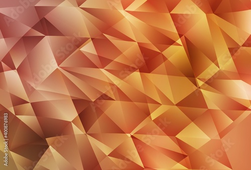 Light Orange vector layout with lines, triangles.