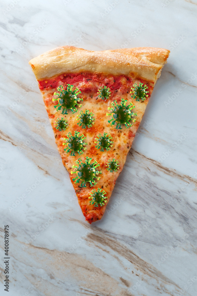 Fototapeta New York Pizza Coronavirus