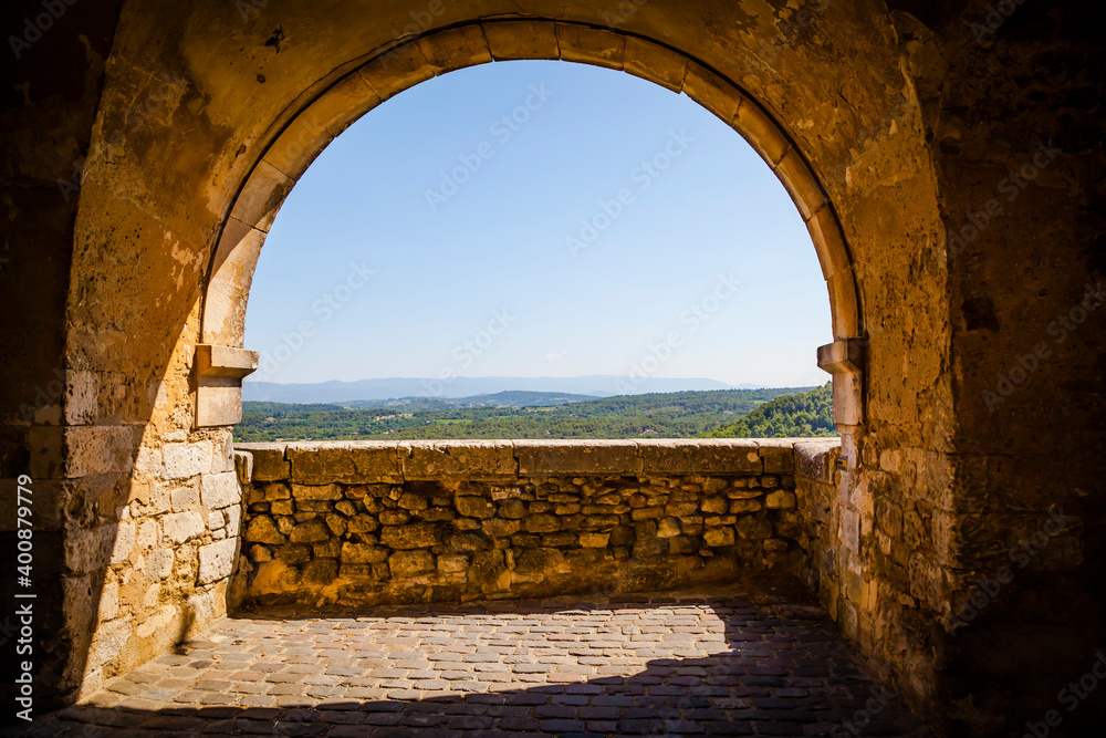 View into the hills of the Luberon in Provence, France
