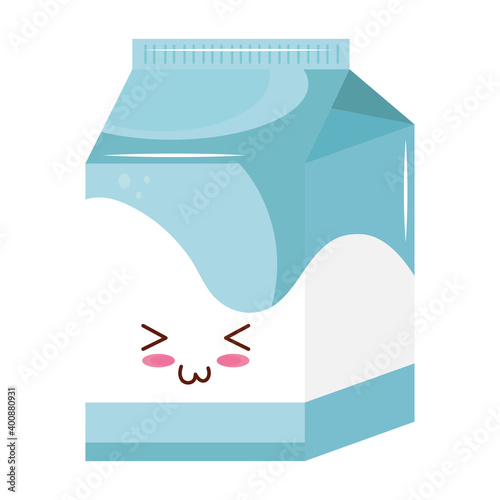 milk box kiut food kawaii charactervector illustration design photo