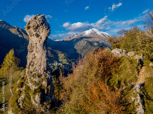 natural pillar of rock