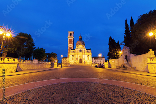 Basilica di Monte Berico at dusk photo