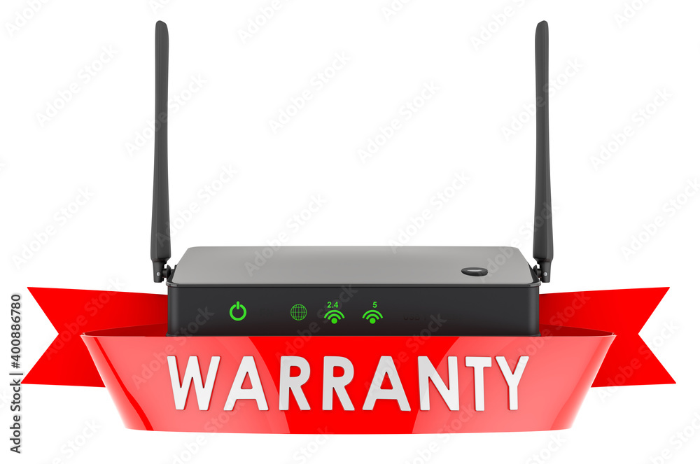 Router warranty concept. 3D rendering Router warranty concept. 3D rendering