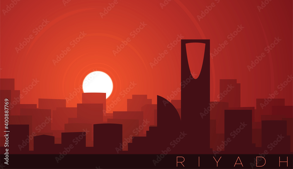 Riyadh Low Sun Skyline Scene