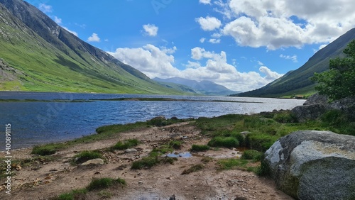 lake and mountains