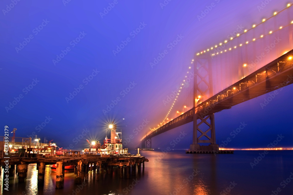 San Francisco-Oakland Bay Bridge over San Francisco Bay