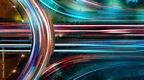 4K Abstract Speed motion in highway road