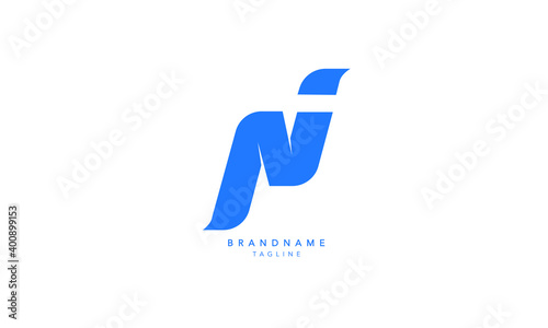 Alphabet letters Initials Monogram logo NI, IN, N and I