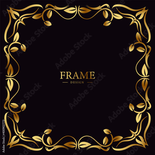 Luxury ornament or floral frame design background.