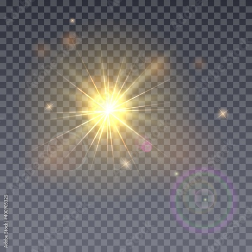 Sun aperture isolated on transparent