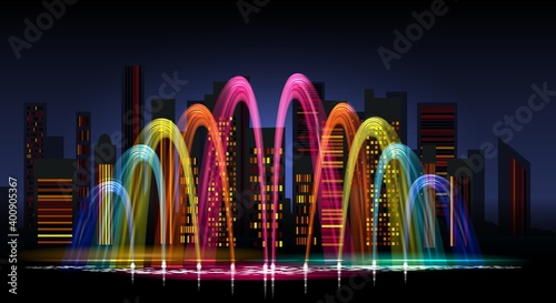 City water lighting show