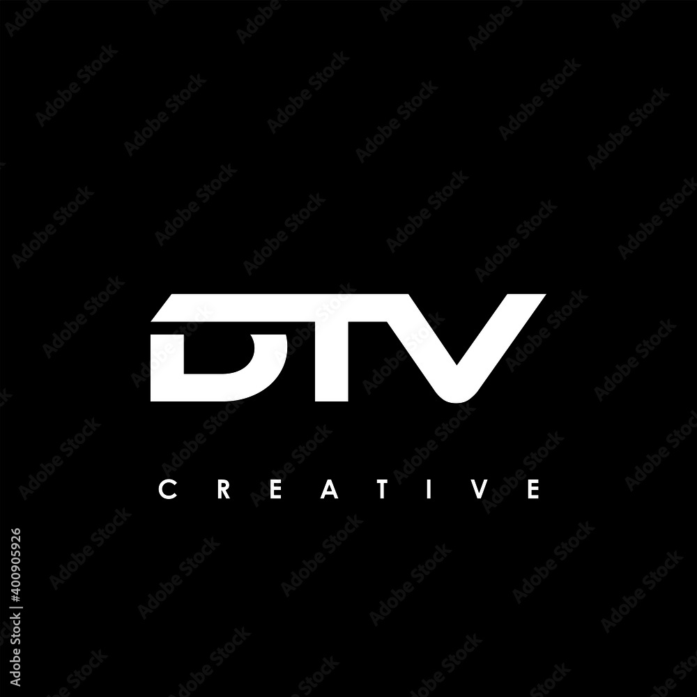 DTV Letter Initial Logo Design Template Vector Illustration