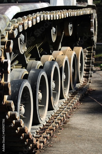Tracks and Road Wheels on a M60 Tank