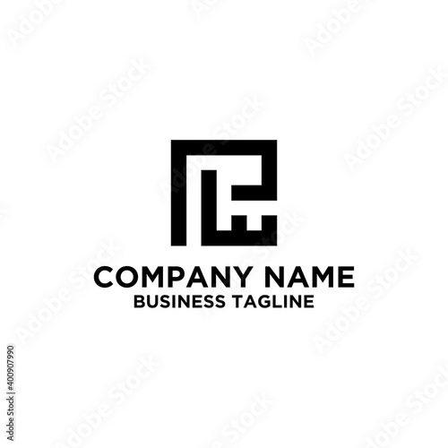 Initials PW logo vector