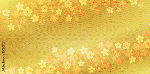 桜　和紙　春　背景