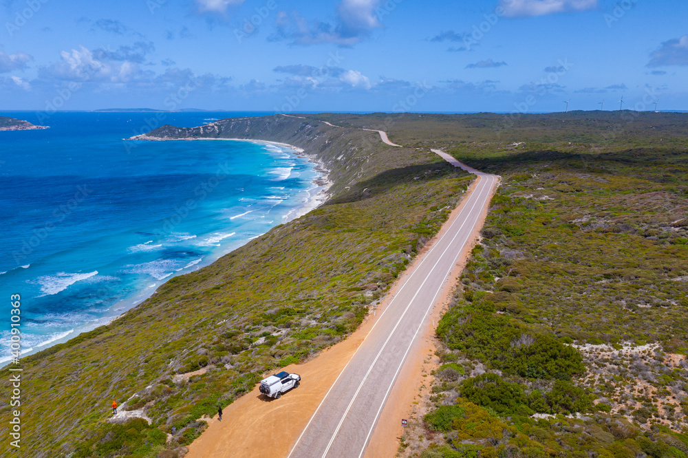 road to the sea in Esperance, Western Australia. 