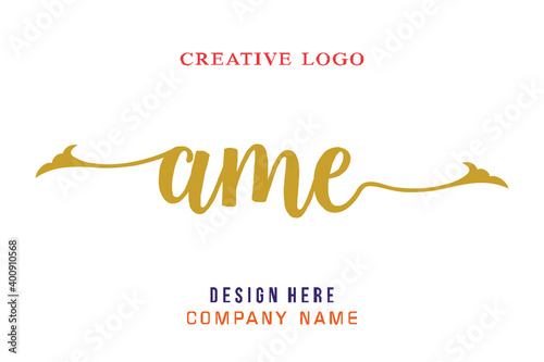 AME lettering logo is simple, easy to understand and authoritative
