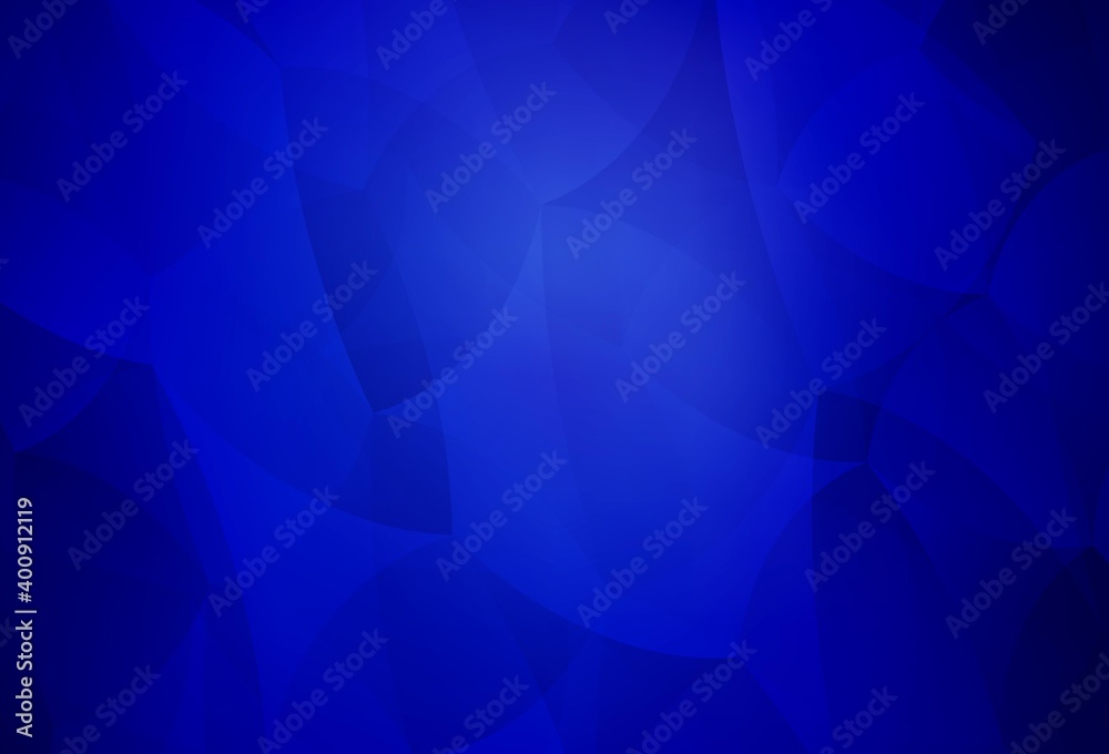 Fototapeta premium Dark BLUE vector layout with lines, triangles.