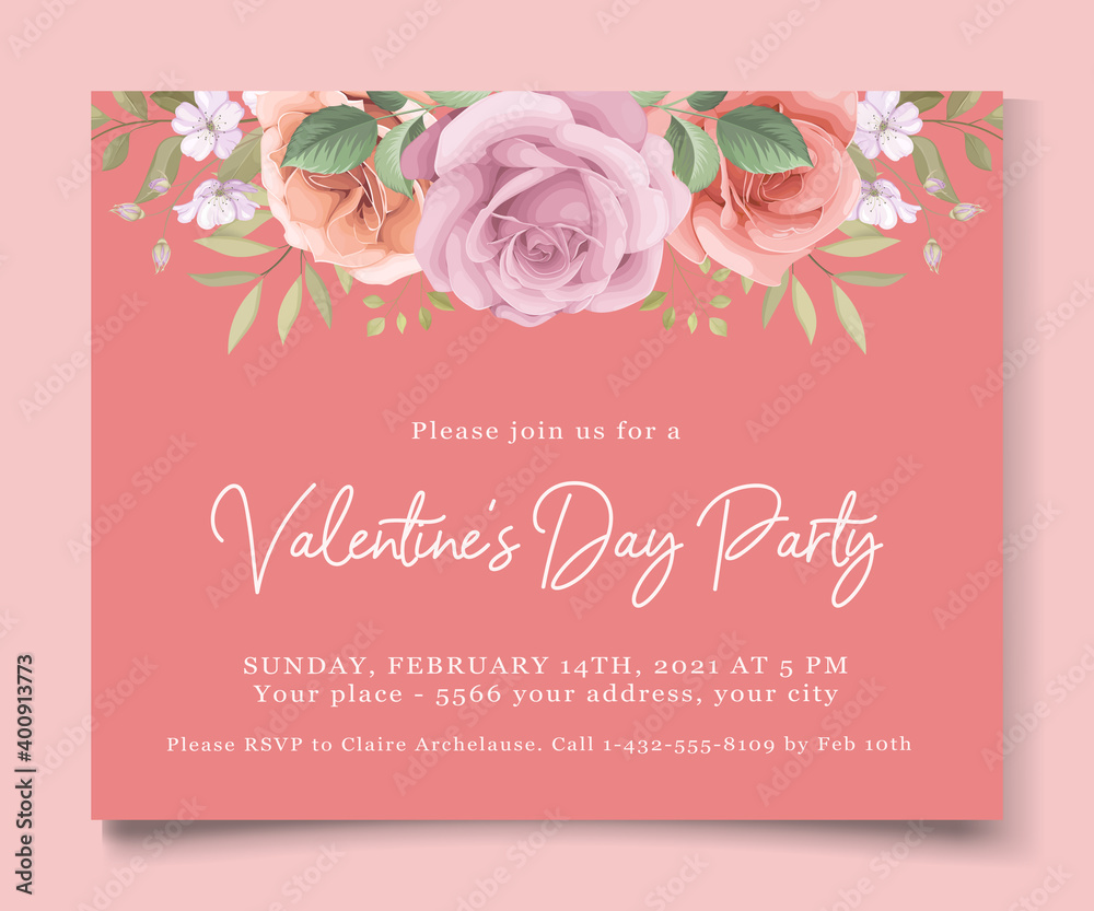 Valentine's day party invitation design Valentine's day party invitation design